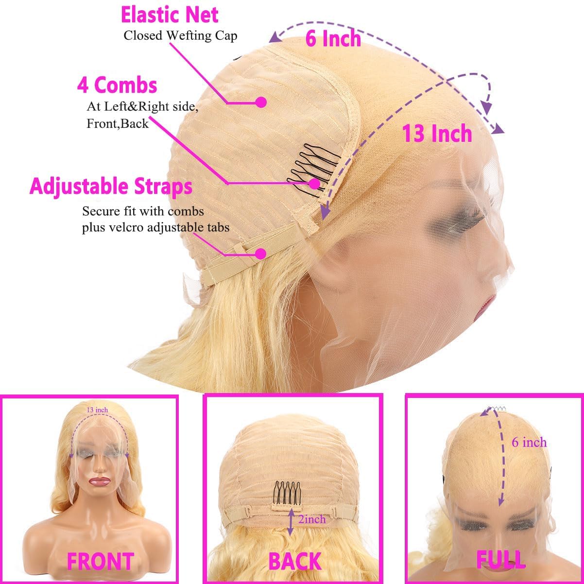 Atilck 30 inch blonde wig reveals natural hairline and baby hairs for realism