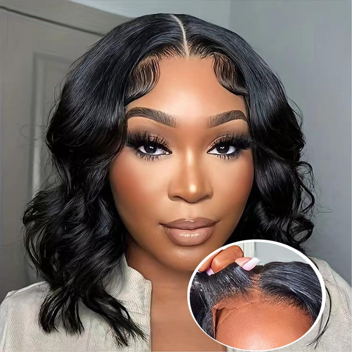 Atilck Wear and Go glueless bob wig with lace front for effortless everyday wear