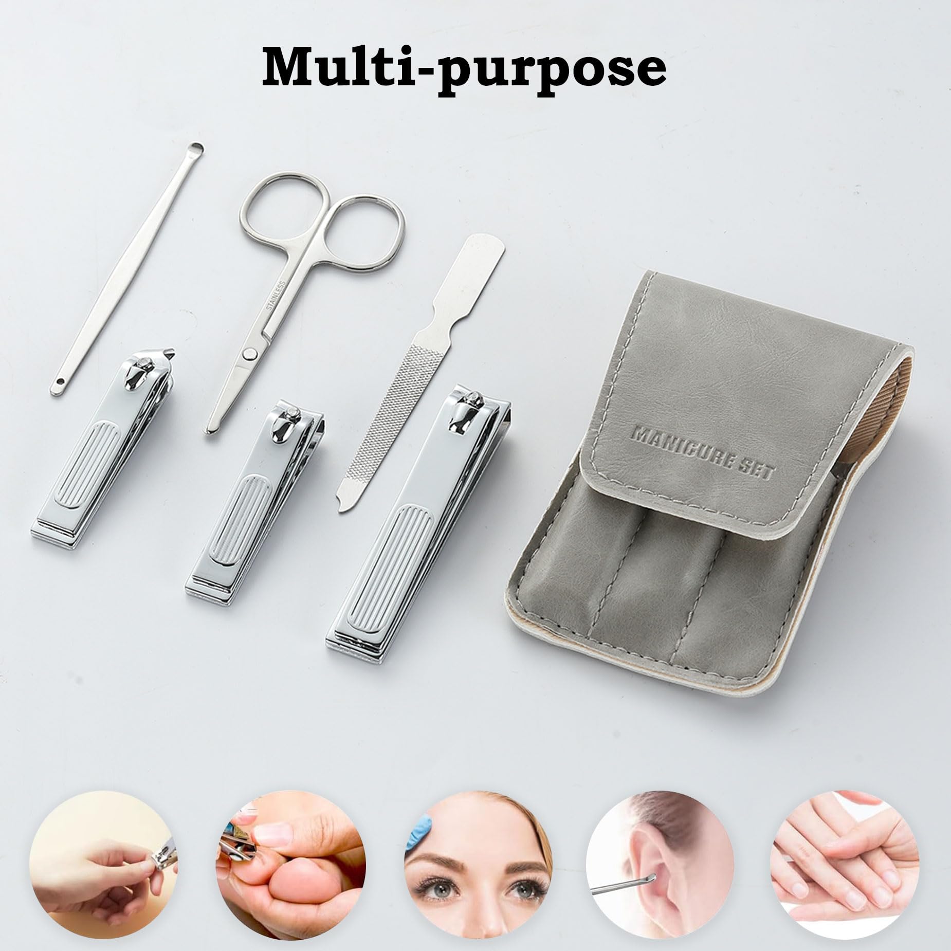 Atimier nail clipper blade closeup, sharp blades enable clean trims.