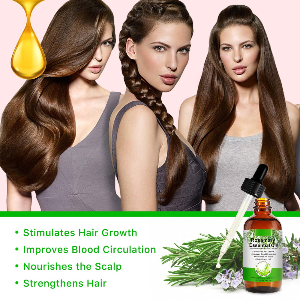ATOANY Rosemary Oil bottle close-up for nourishing hair and skin.