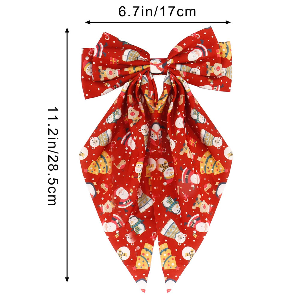 Atoden oversized Christmas bow design complements various updos and down styles for holiday looks