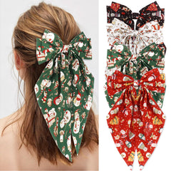 Atoden Christmas hair bows clip with Santa design provides secure festive styling for parties