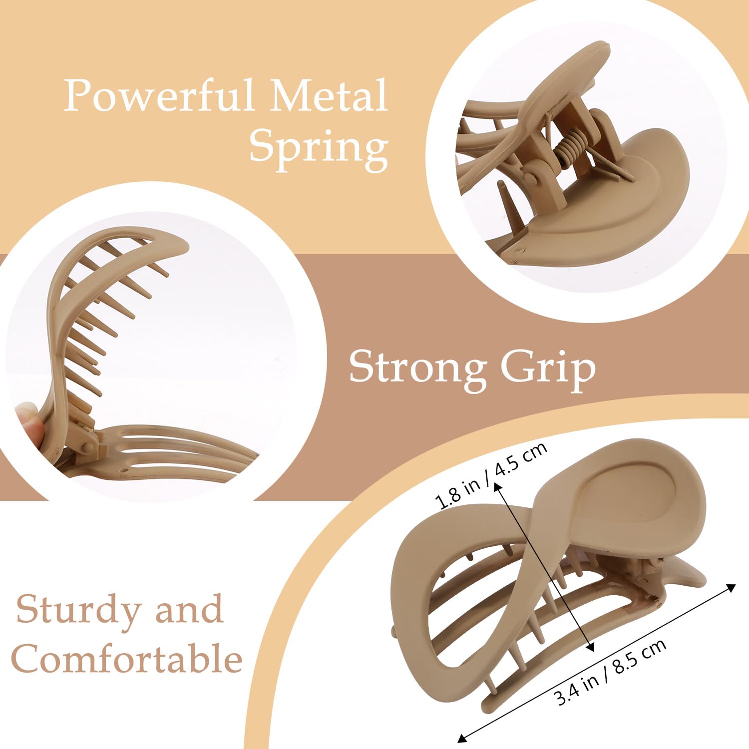 Atoden flat hair clips matte finish adds a subtle, stylish look.