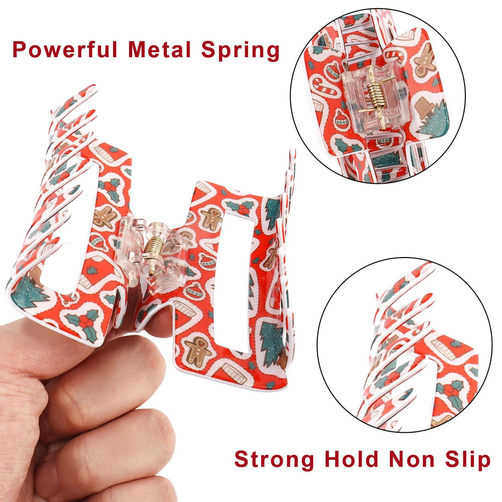 Atoden red-green clip complements outfits with festive flair.