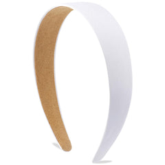 Atoden satin headband white closeup showing luxurious satin texture for daily outfits
