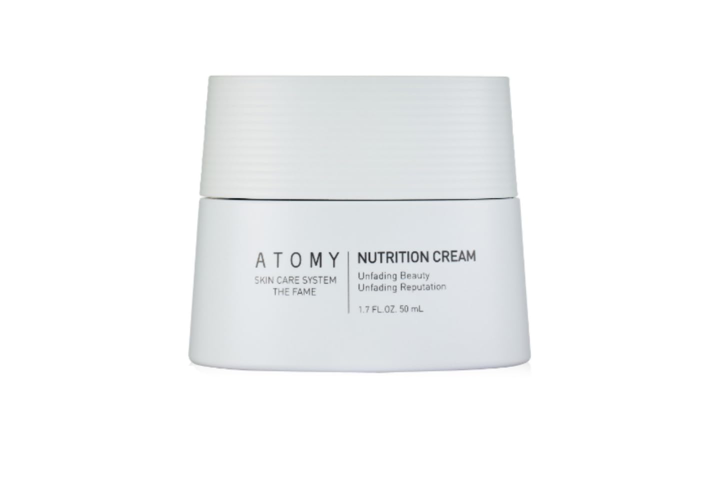 Atomy The Fame Nutrition Cream bottle showing compact 50ml packaging for daily use.