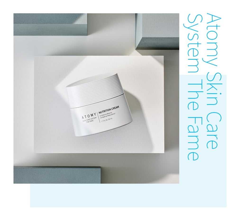 Atomy The Fame Nutrition Cream application image suggests easy, quick morning routine.