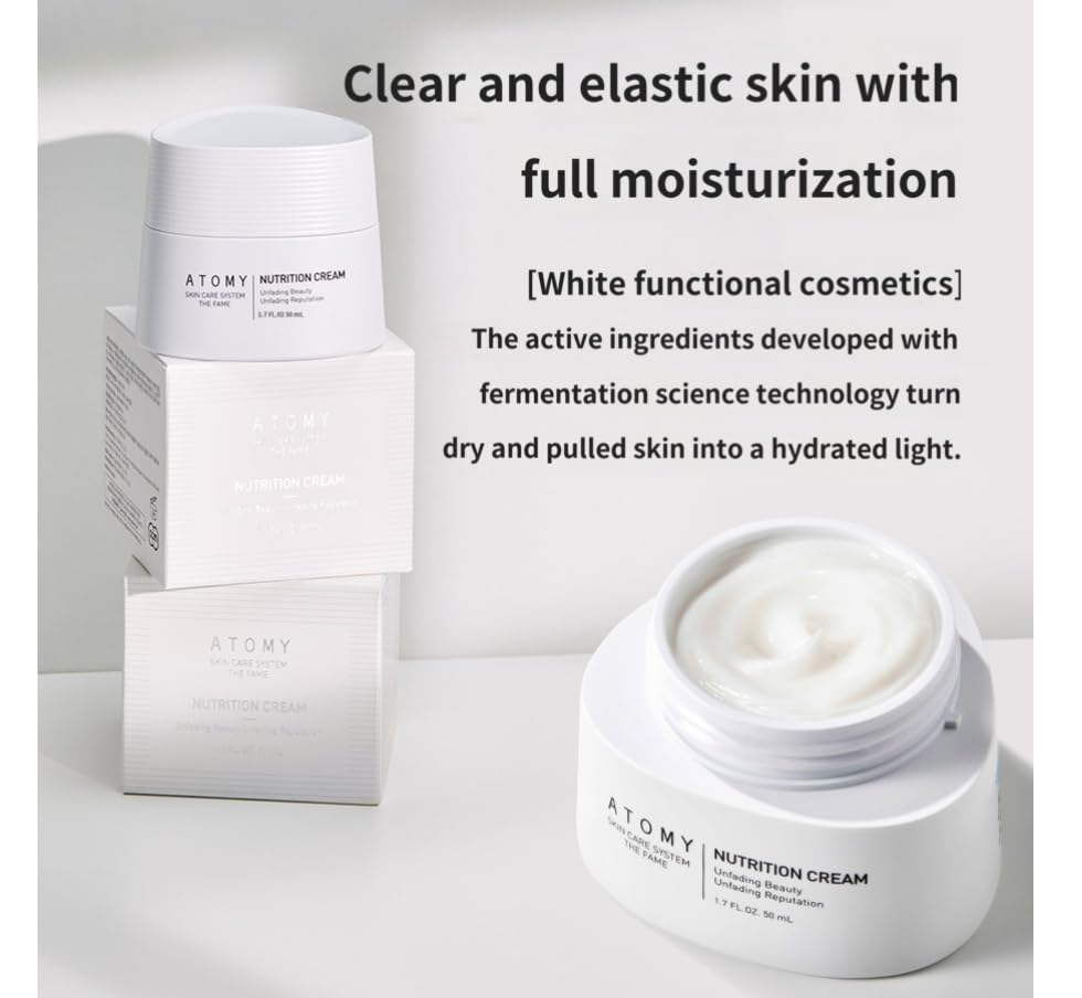 Atomy The Fame Nutrition Cream close-up highlights a rich, moisturizing formula.