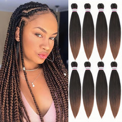 ATRAENTE ombre yaki braiding hair 18in front view for a seamless full-head look