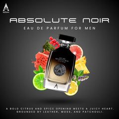 Atralia Absolute Noir top-notes close-up highlighting fresh citrus opening