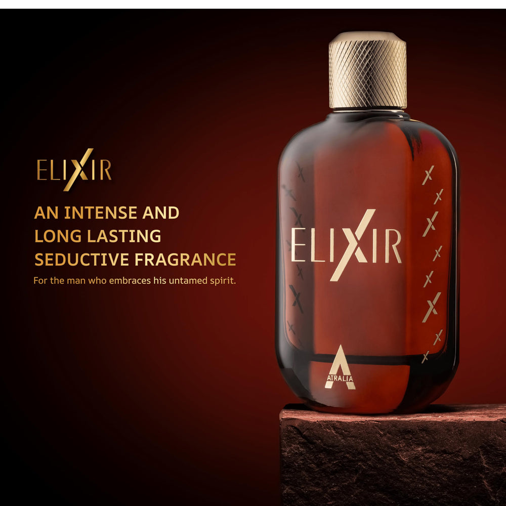 Atralia Elixir bottle cap close-up highlights luxury packaging for a refined gift.