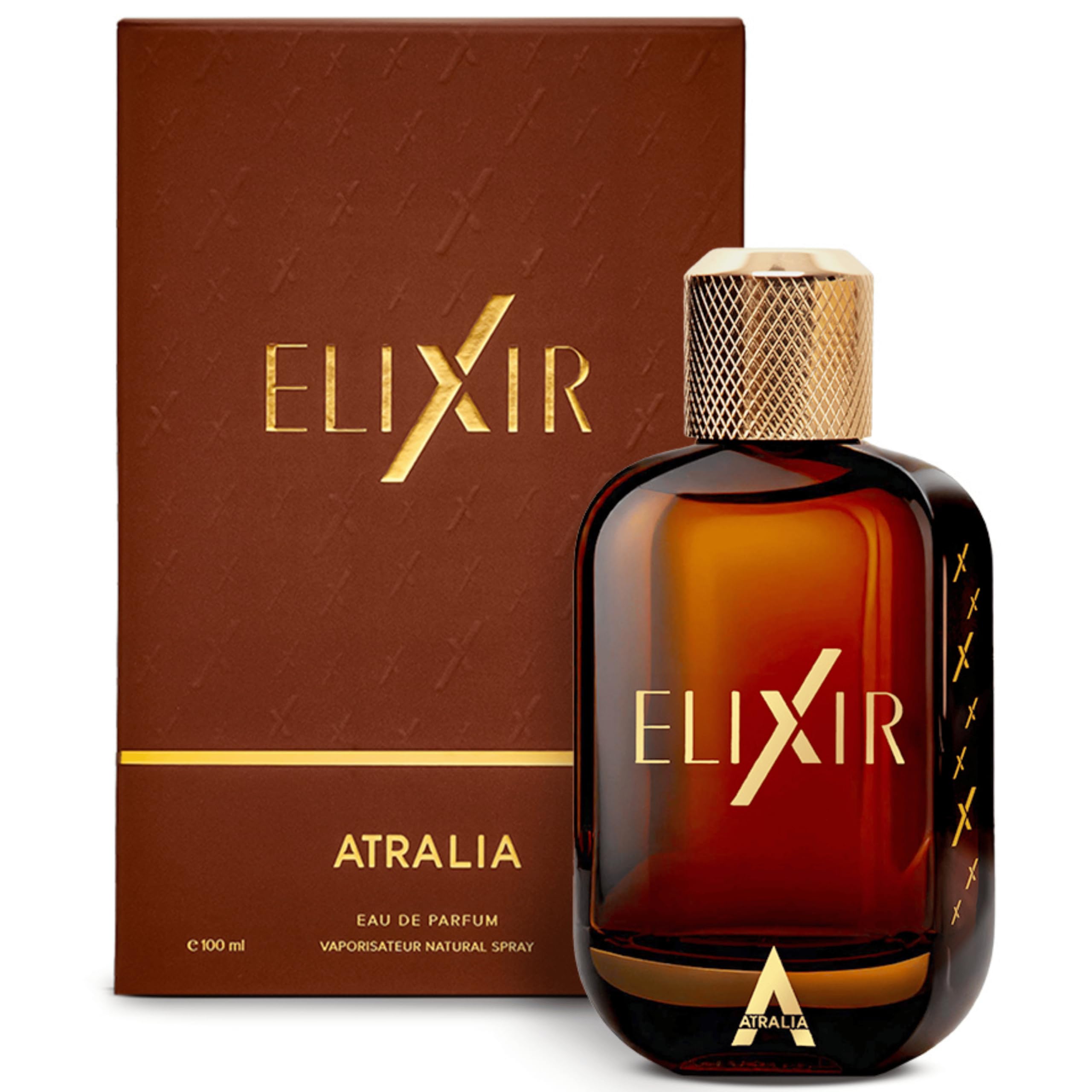 Atralia Elixir bottle front shows premium design ideal for gifting.