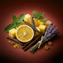 Atralia Elixir mint note close-up suggests a fresh daytime mood enhancer.