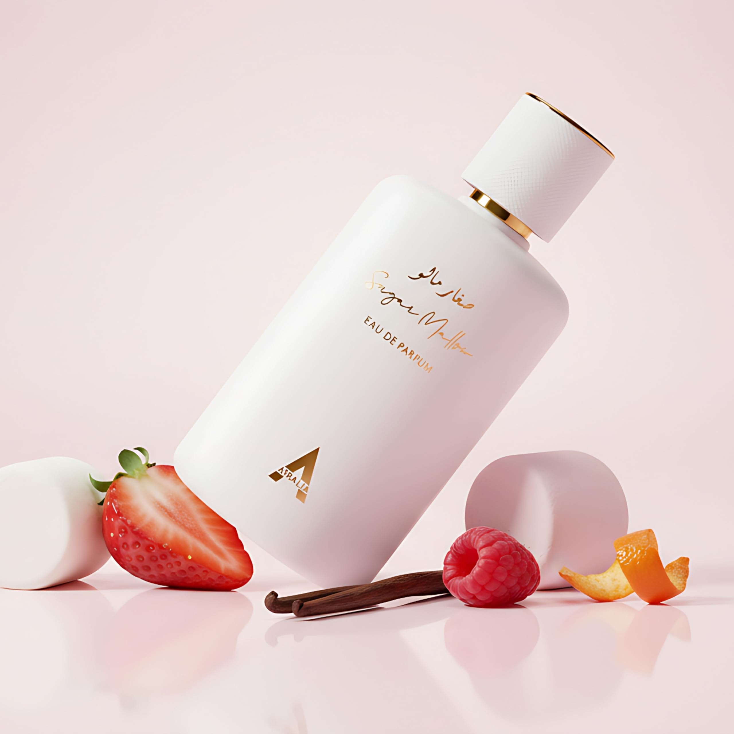 Atralia Sugar Mallow base notes spotlight candy sugar, musk, and raspberry for a lasting finish