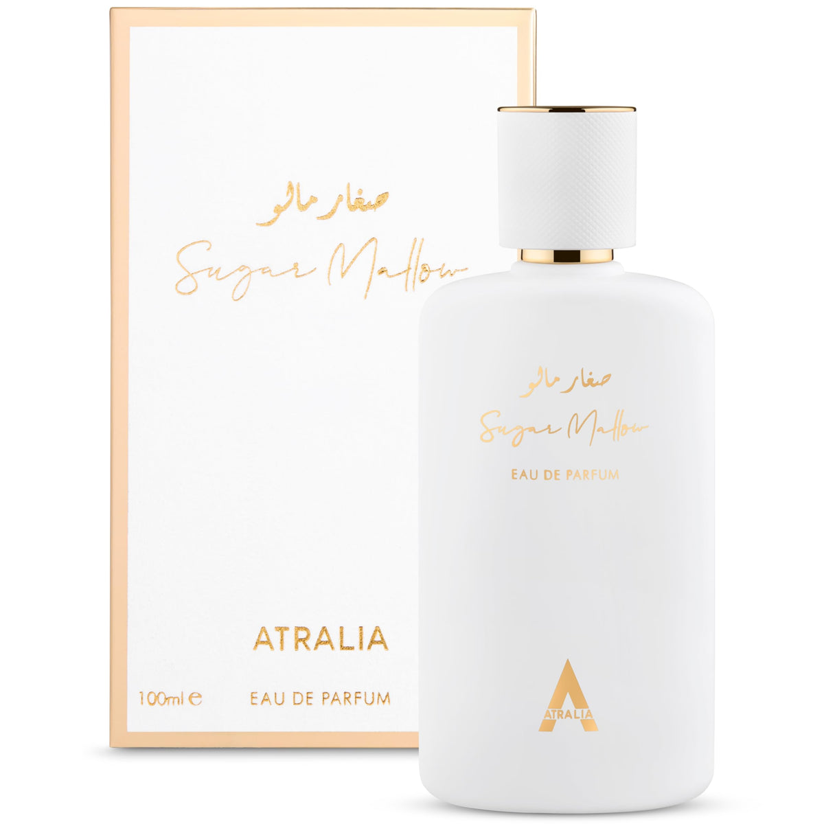 Atralia Sugar Mallow bottle front showing a playful gourmand scent for daytime wear