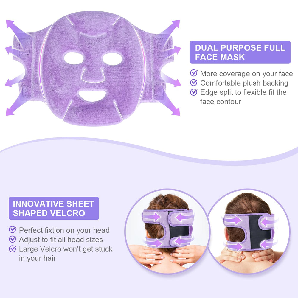 Atsuwell cooling eye mask with adjustable strap for a secure fit.