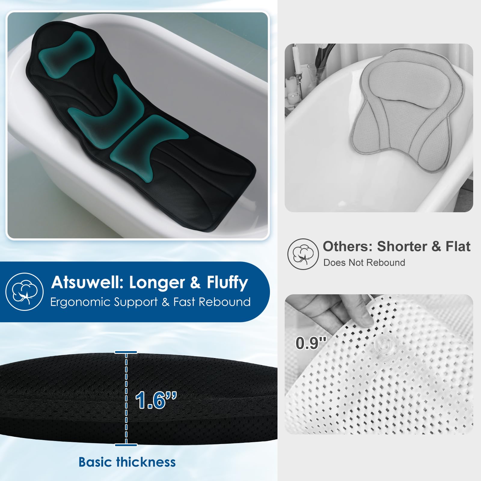 Atsuwell dual hooks help dry and store the pillow after use