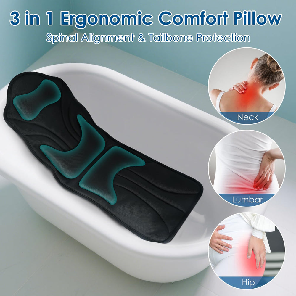 Atsuwell hip support distributes pressure for a comfortable soak