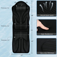 Atsuwell lumbar support cushions the back during tub sessions