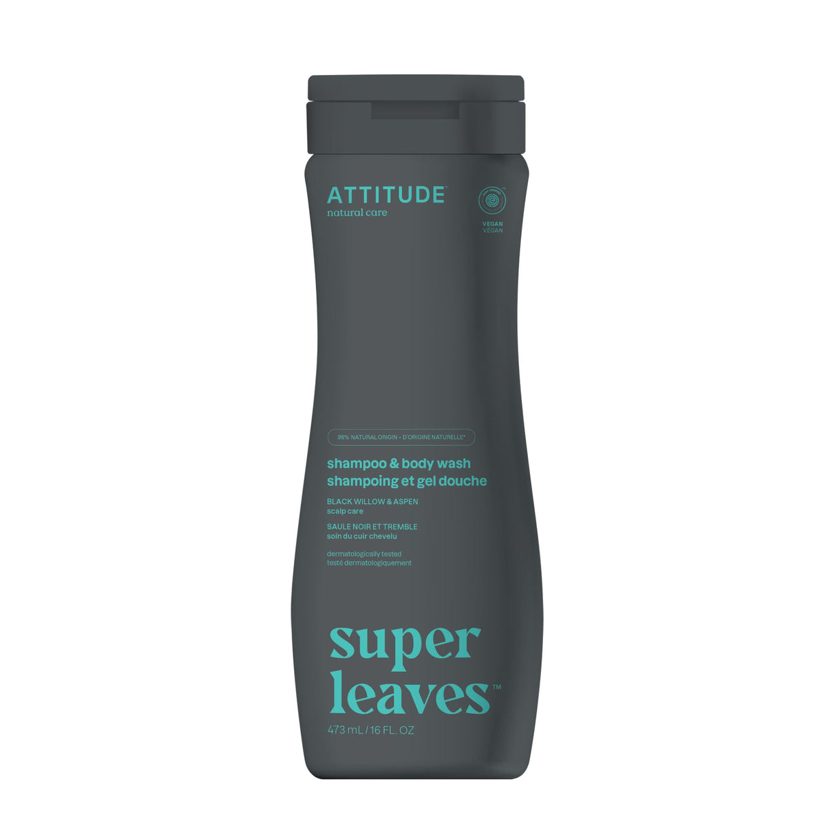 ATTITUDE 2-in-1 bottle for daily body wash and shampoo routine.