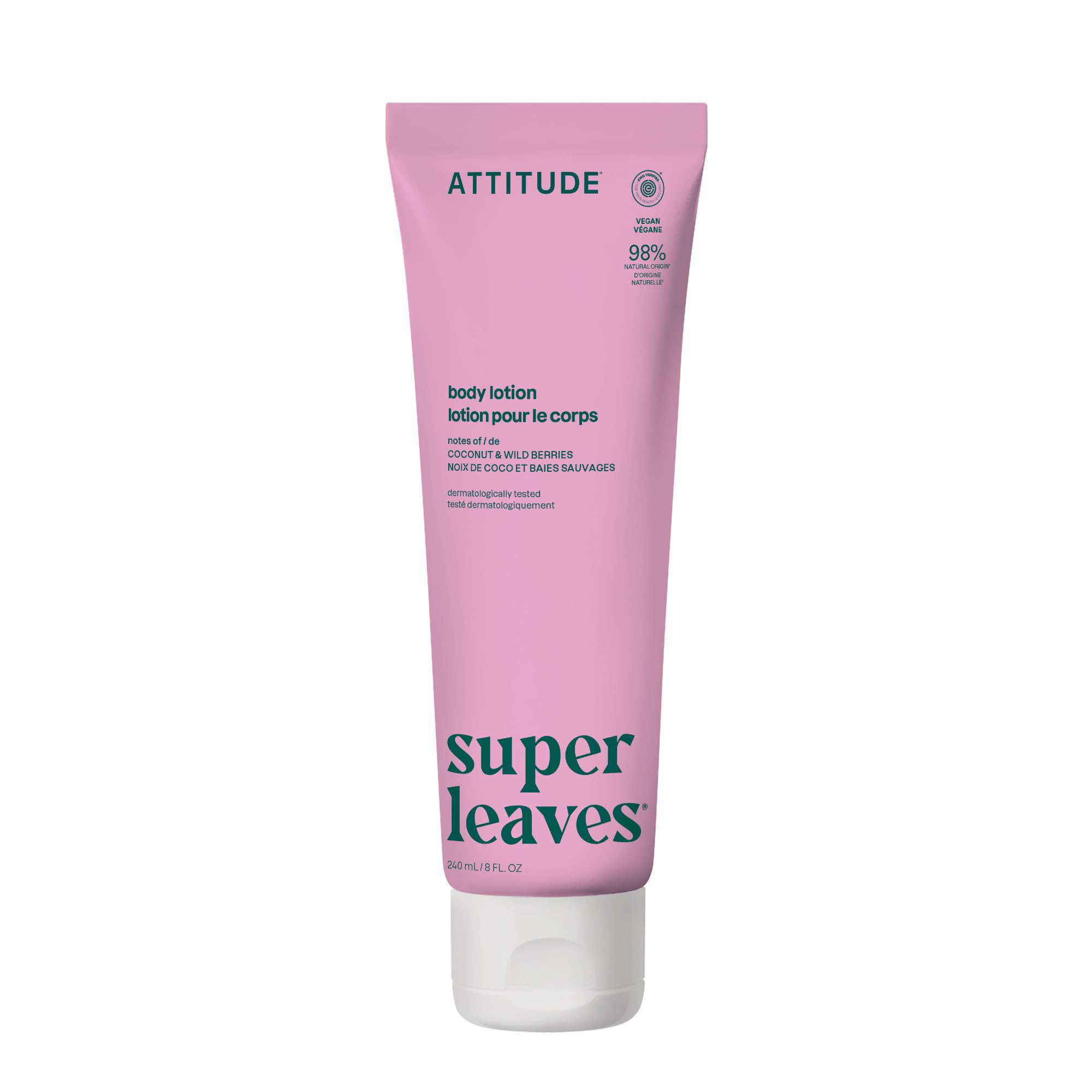 ATTITUDE body lotion bottle with EWG Verified formula promoting clean daily hydration