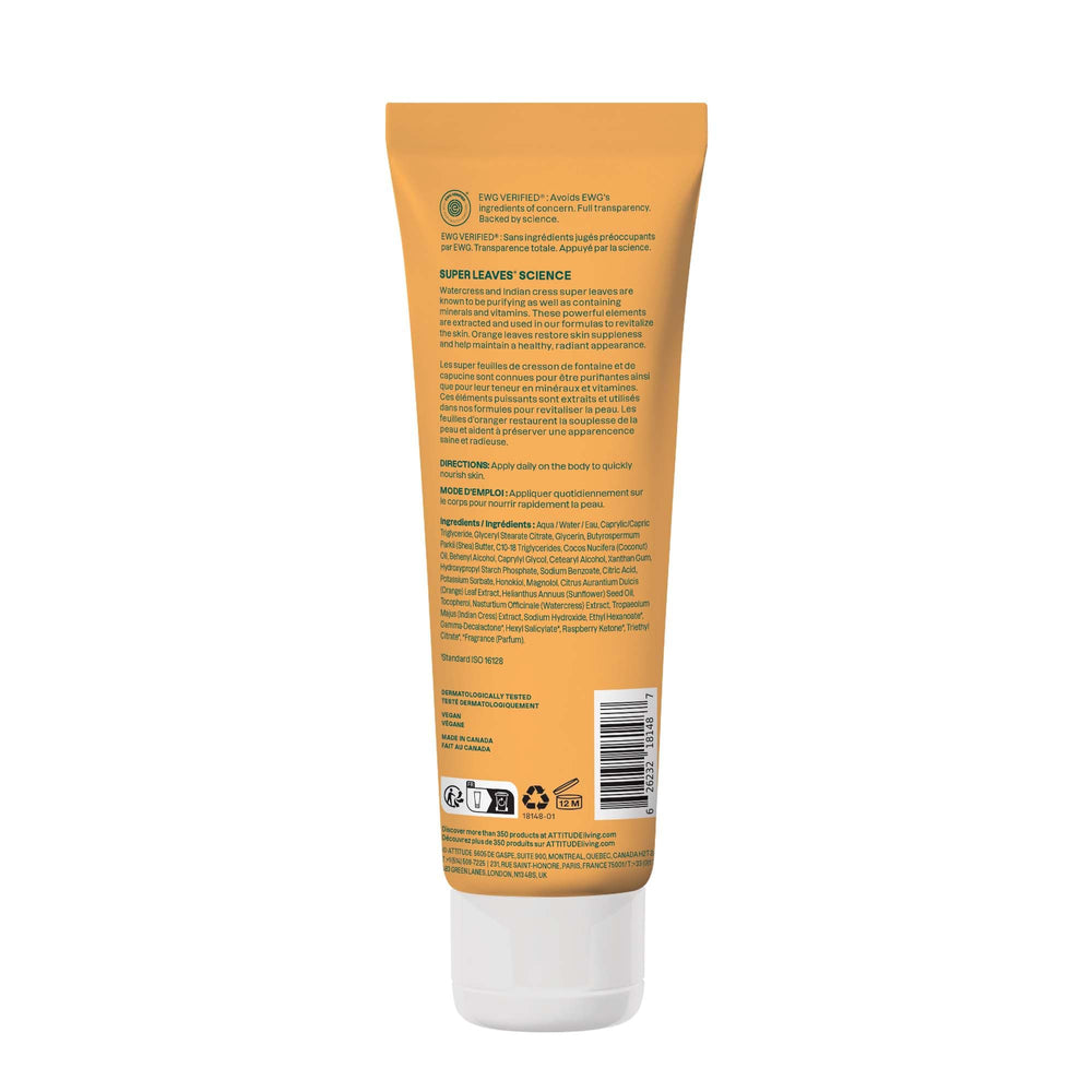 ATTITUDE Body Lotion fast absorption leaves skin soft after shower routines.