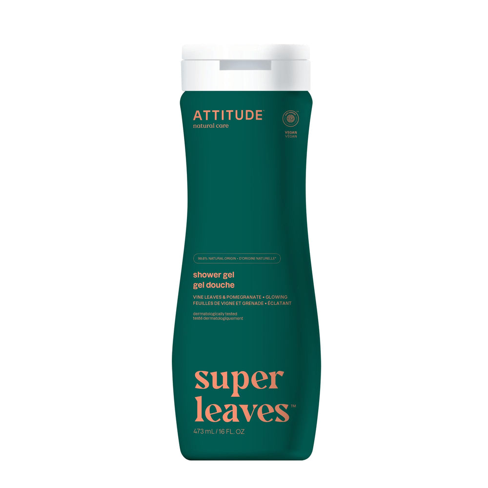 ATTITUDE Body Wash front label shows EWG Verified plant-based formula for gentle cleansing.