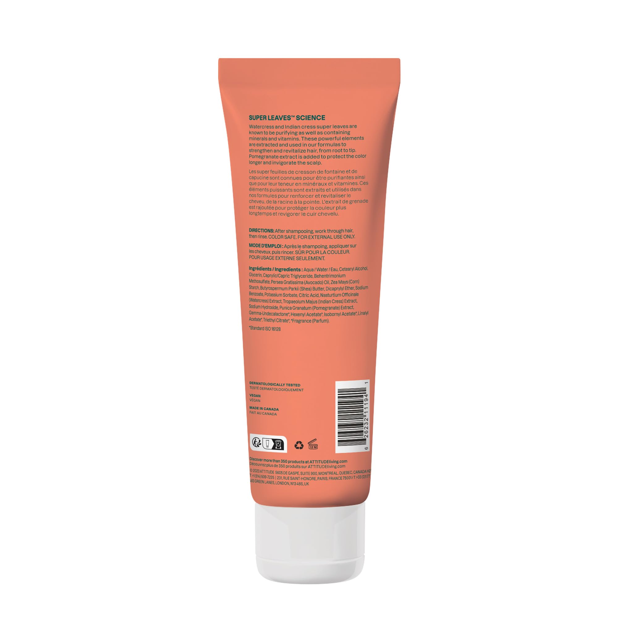 ATTITUDE Colorlast conditioner packaging reinforces silicone-free, SLES-free clean formula.