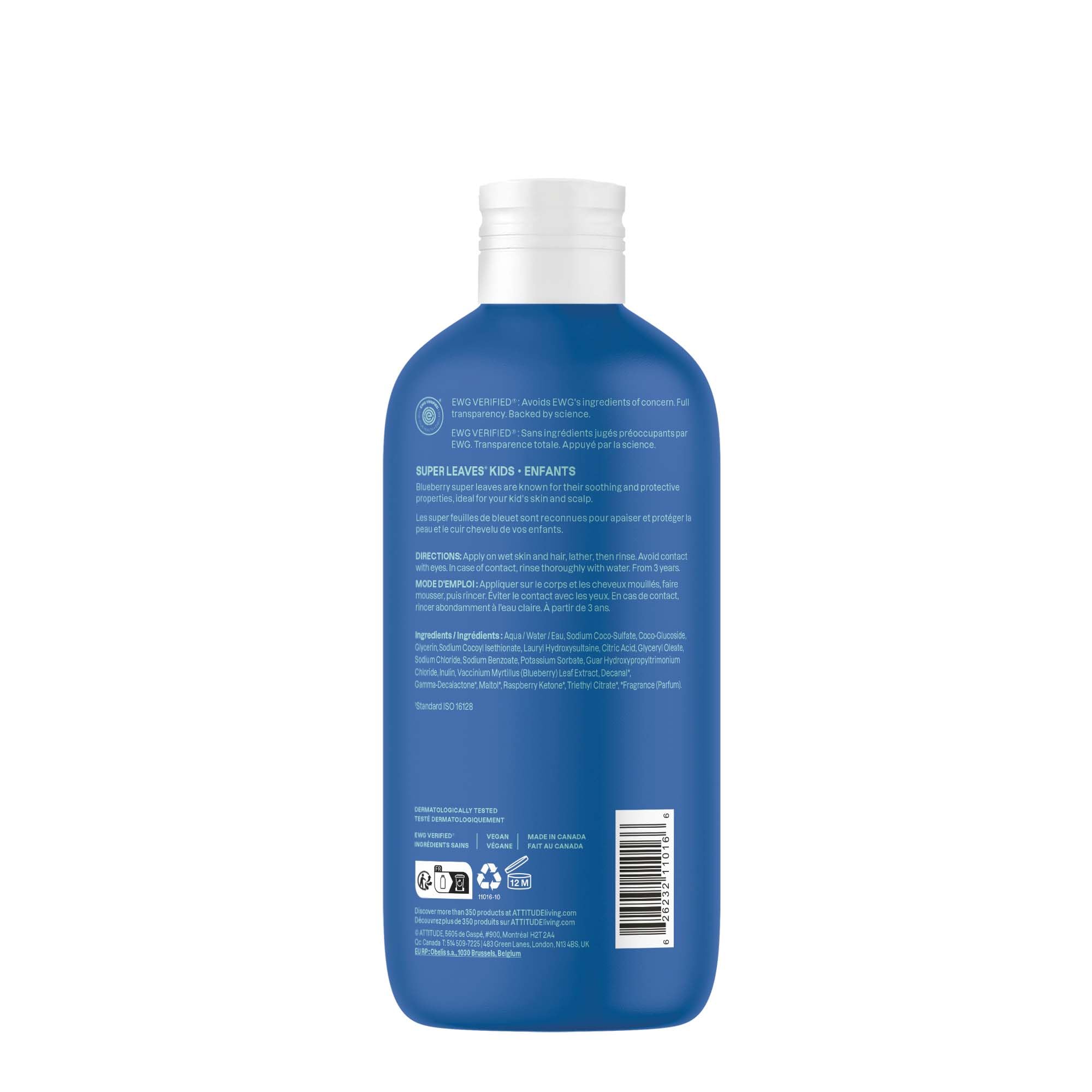 ATTITUDE EWG-verified kid cleanser communicates clean ingredients and safety.