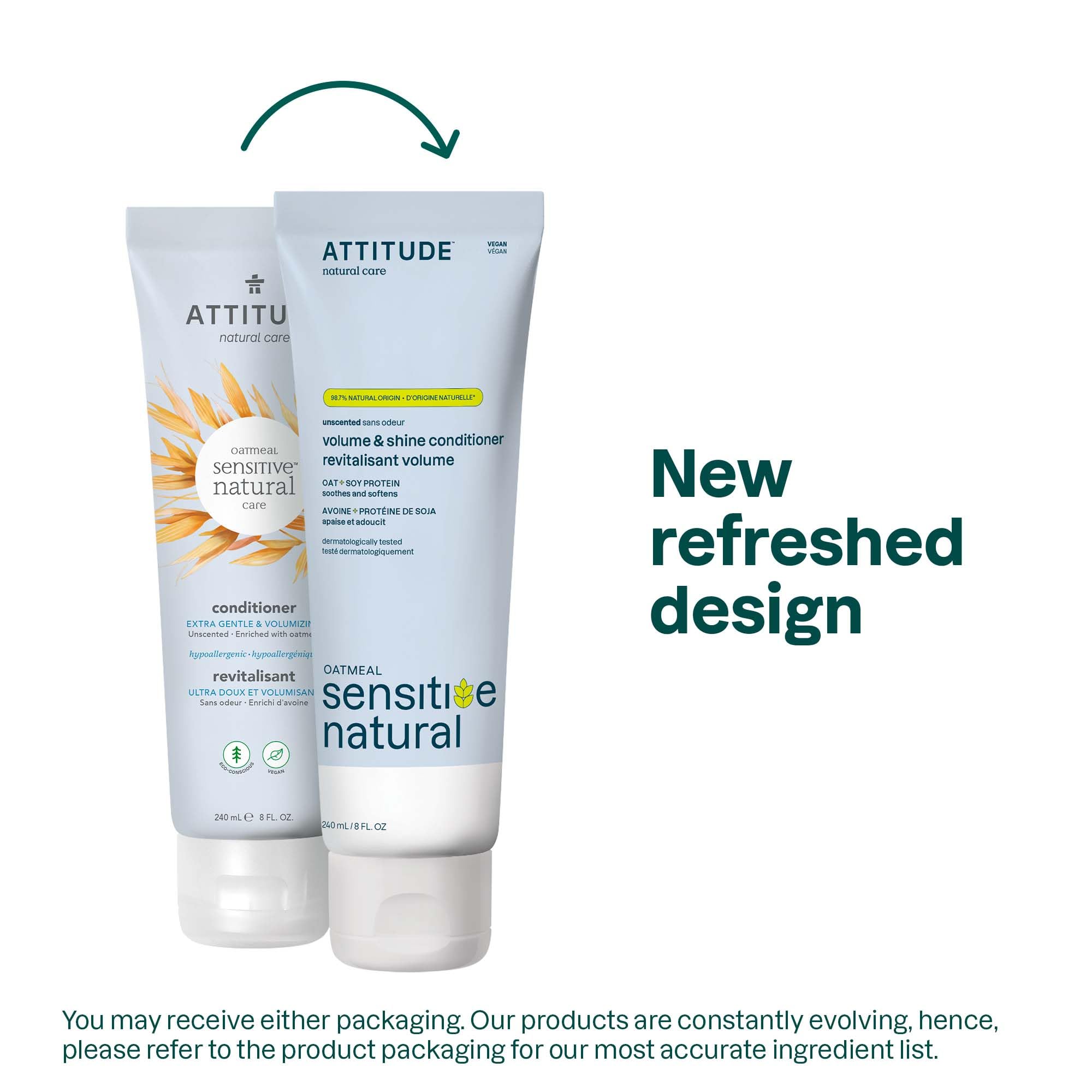 ATTITUDE Extra Gentle conditioner ingredients oat for soothing dry scalp