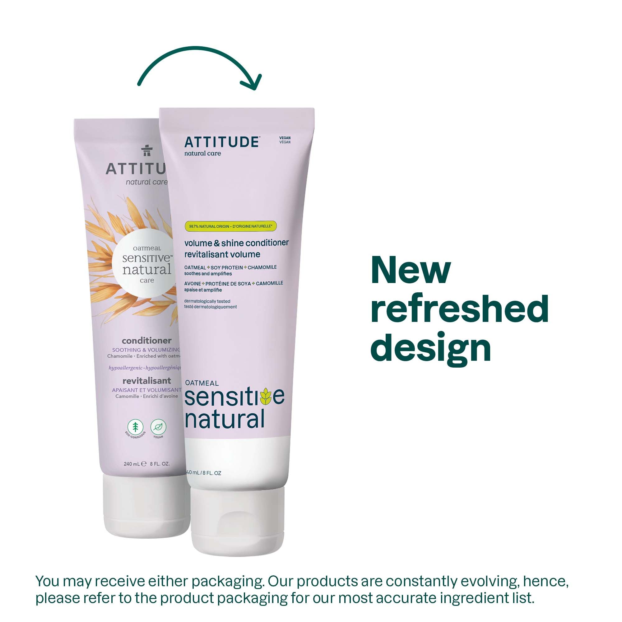 ATTITUDE conditioner in use, boosting volume and shine on fine hair.