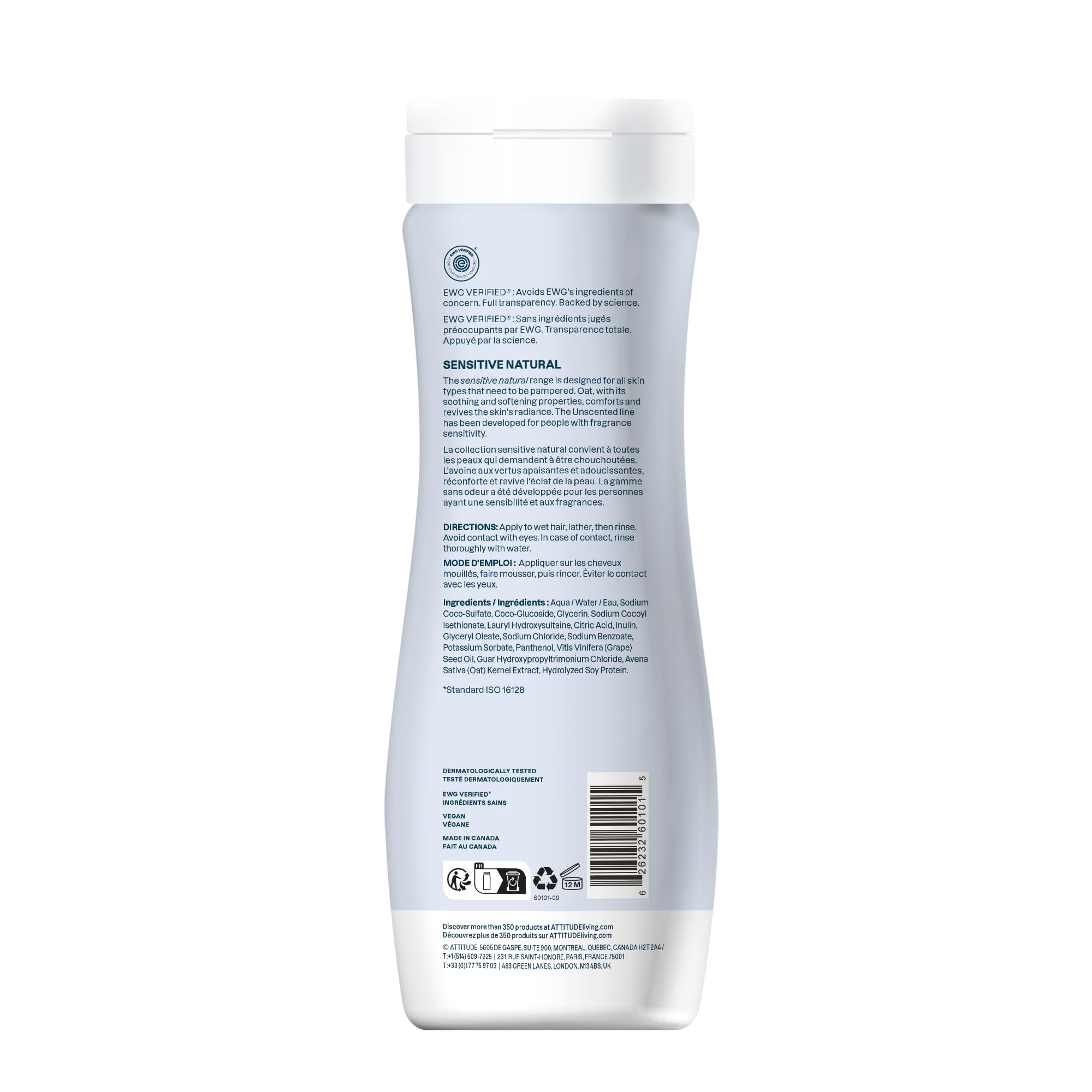ATTITUDE hair shampoo lather test demonstrates gentle cleansing for fine hair