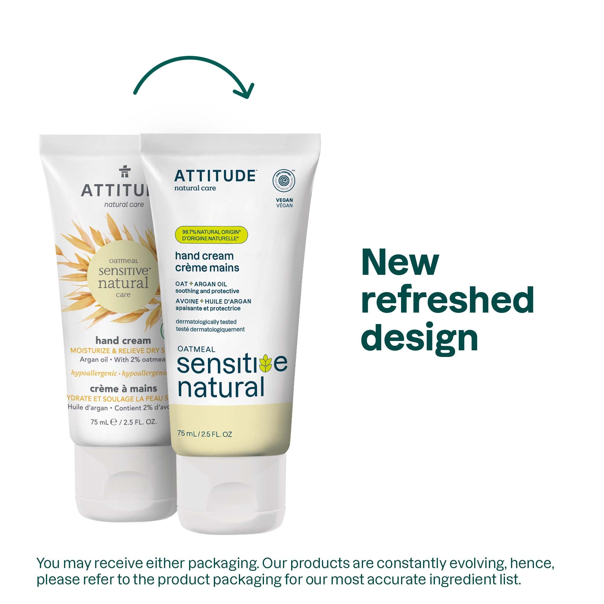 ATTITUDE Hand Cream oat extract close-up suggests soothing dry skin relief