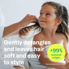 ATTITUDE Kids Detangler label close-up showing clean ingredients and EWG VERIFIED claim