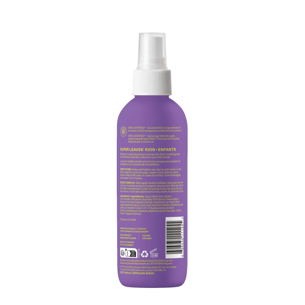 ATTITUDE Detangler recyclable bottle supports sustainable kids hair care