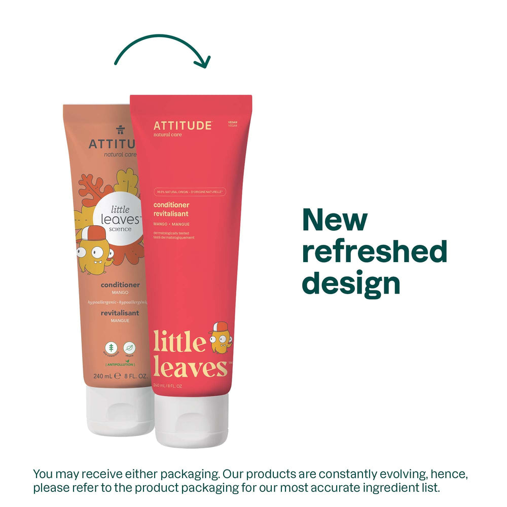 ATTITUDE Little Leaves blueberry leaf ingredient highlight for hair protection