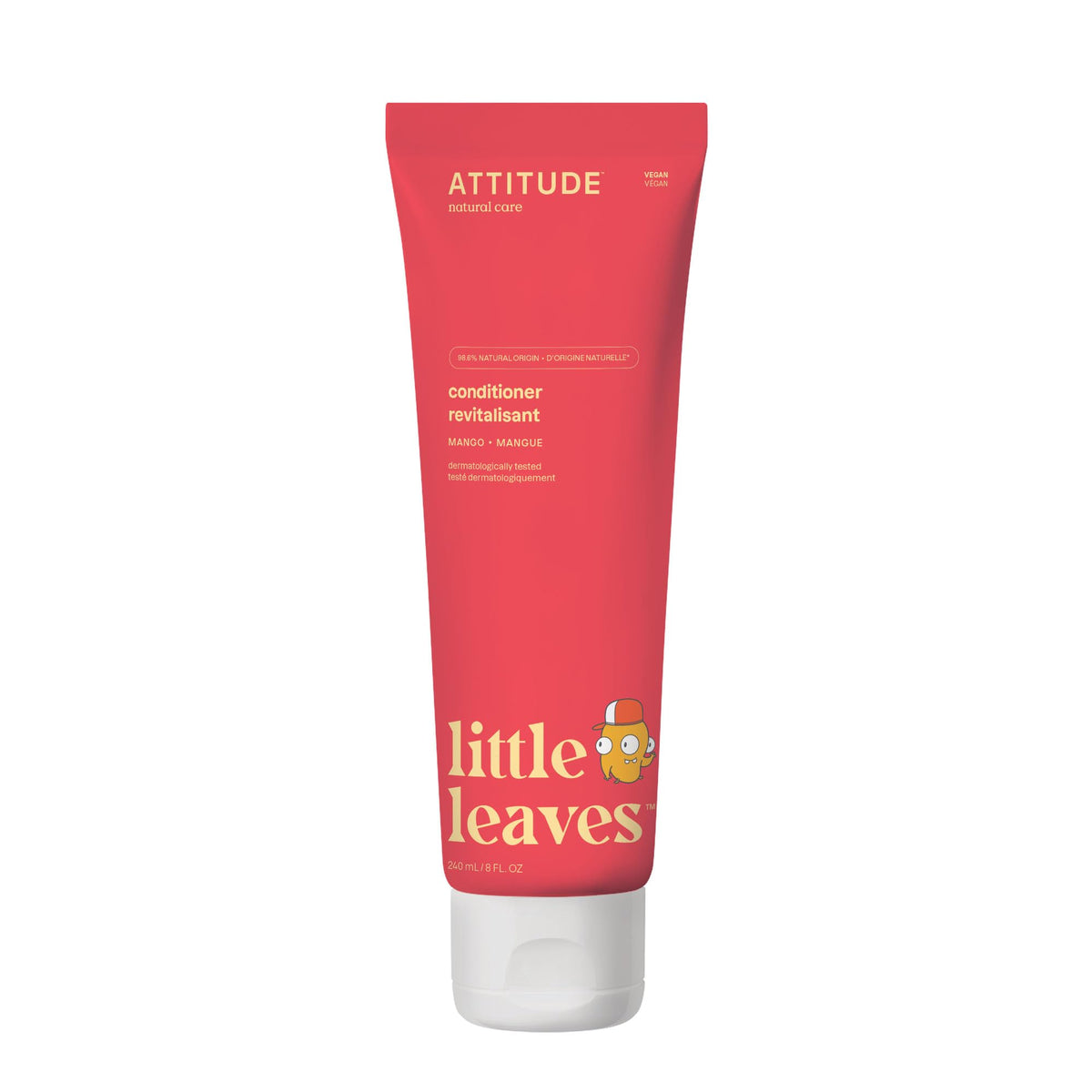 ATTITUDE Little Leaves Mango Conditioner bottle for kids with gentle daily conditioning