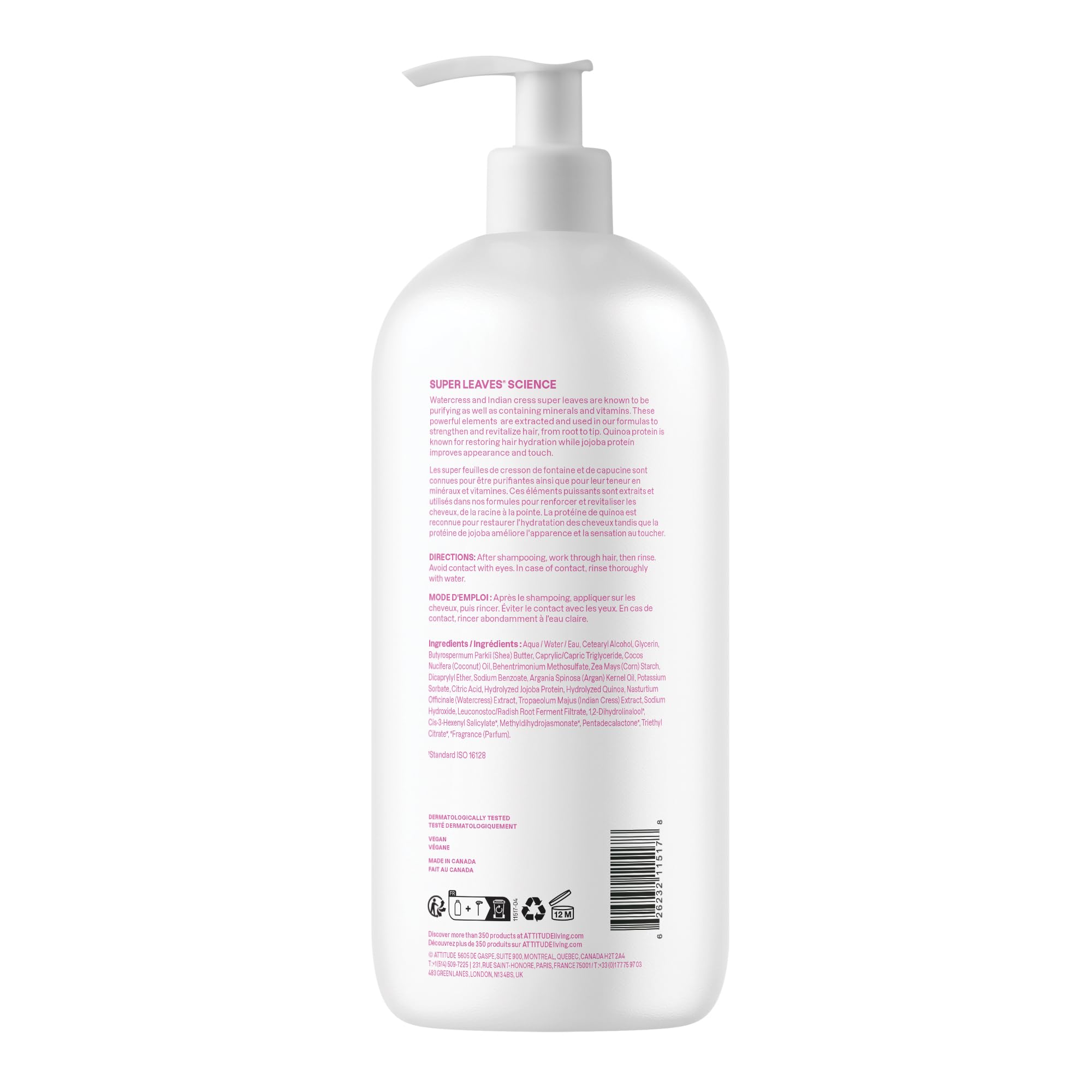 ATTITUDE Moisture Rich closeup showing smooth, shiny hair after conditioning