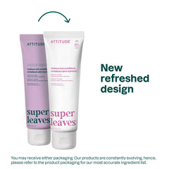 ATTITUDE Moisture Rich Hair Conditioner pour view emphasizes easy detangling and lightweight hydration.