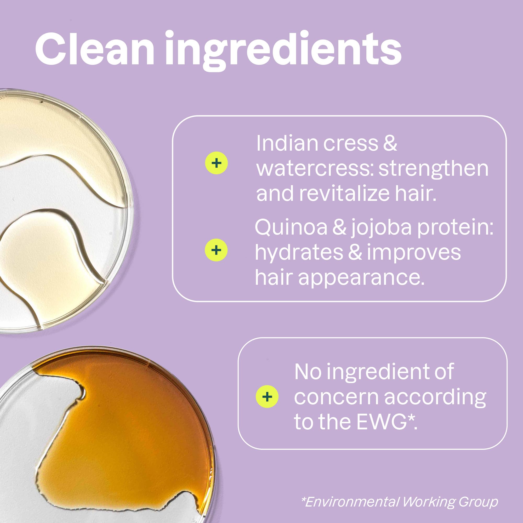 ATTITUDE Moisture Rich Shampoo ingredients spread shows watercress and Indian cress for natural-origin care