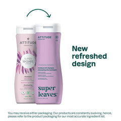 ATTITUDE Moisture Rich Shampoo label closeup emphasizing vegan, clean ingredients
