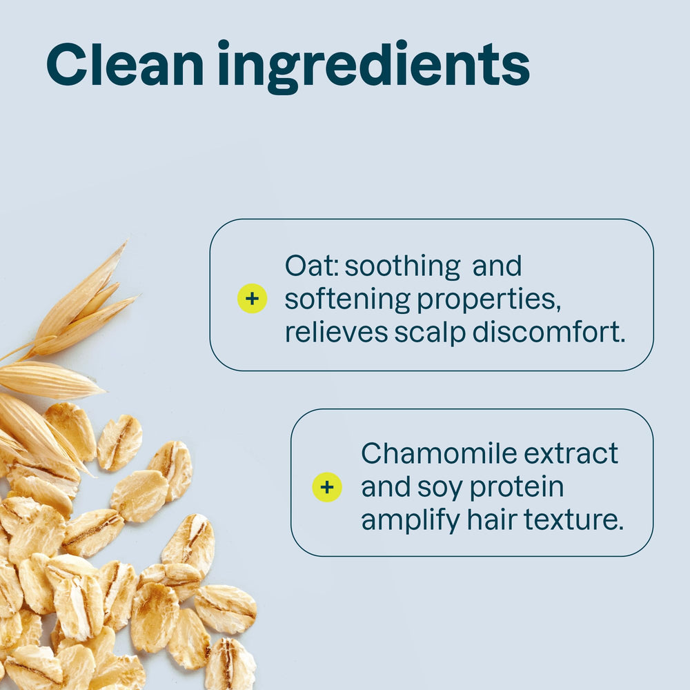 ATTITUDE oats extract soothing scalp portrait suggesting calm dryness relief.