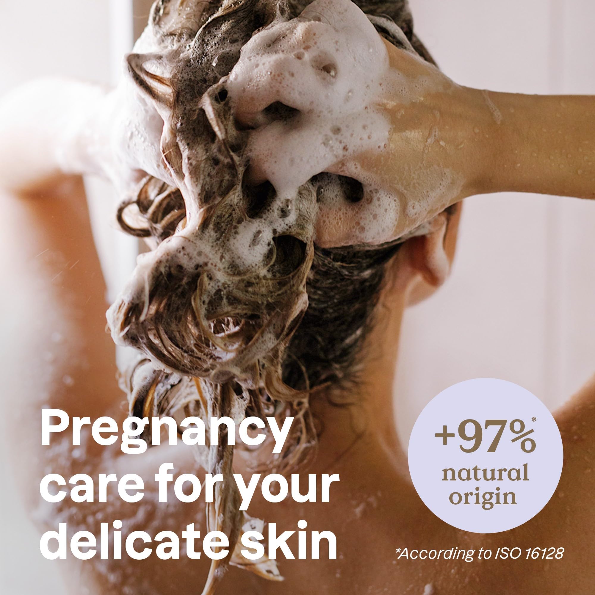 ATTITUDE Pregnancy Shampoo bottle pour highlights easy lather for calm daily cleansing.
