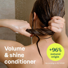 ATTITUDE Volume and Shine conditioner soy protein label signaling shine and volume.