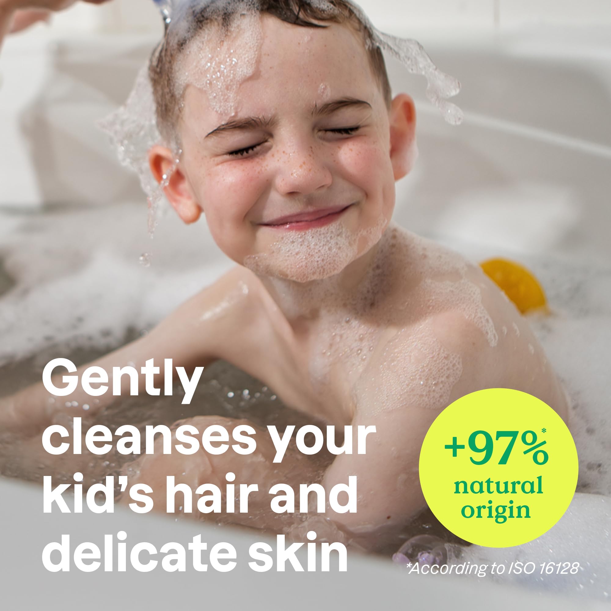 ATTITUDE Watermelon and Coco kids in-lather close-up highlights gentle cleansing.