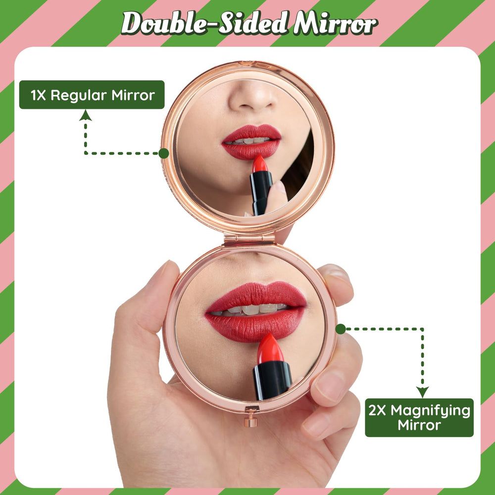Attyxfica Witch Pocket Mirrors foldable double-sided compact fits purses for on-the-go glam