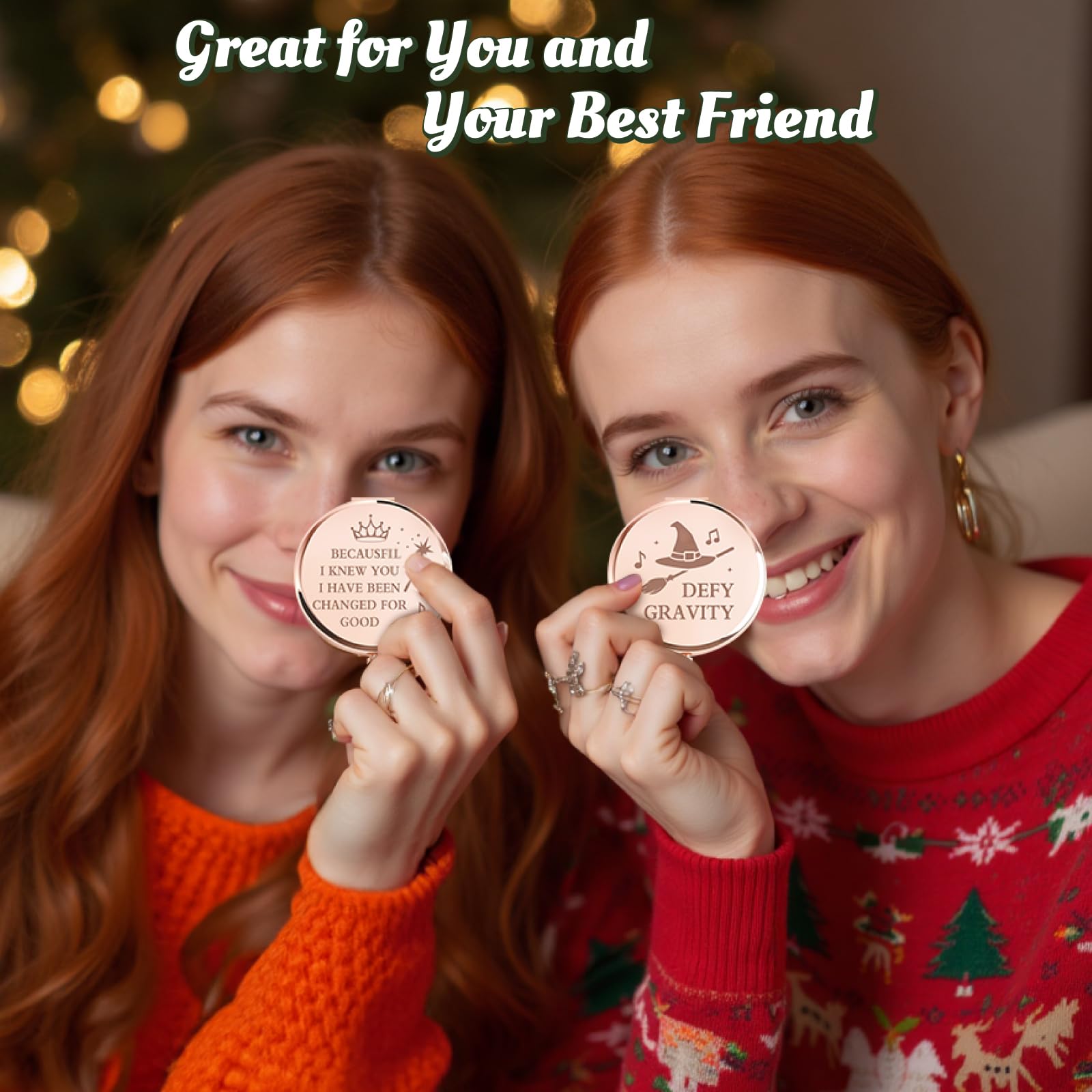 Attyxfica Witch Pocket Mirrors sturdy metal frame ensures long-lasting daily use