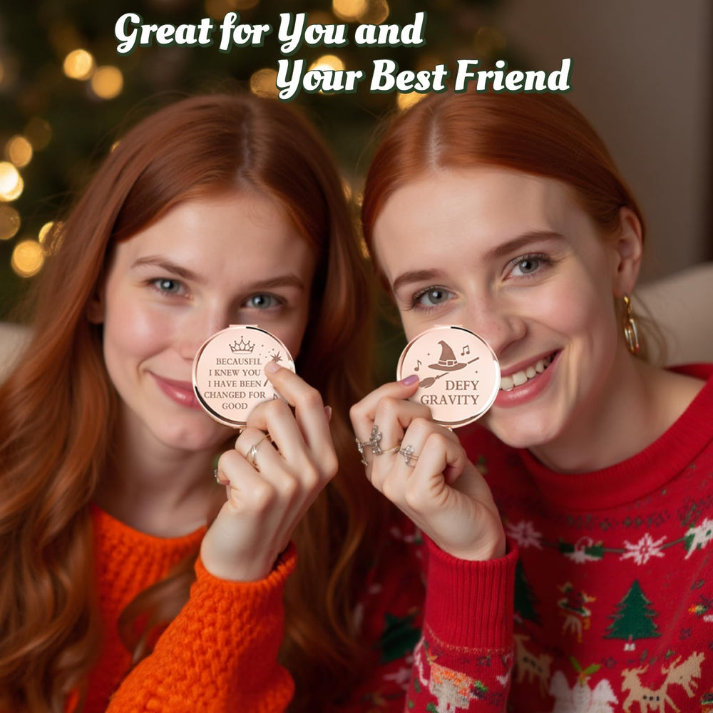 Attyxfica Witch Pocket Mirrors sturdy metal frame ensures long-lasting daily use