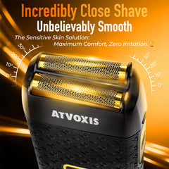 ATVOXIS leather-wrap handle close-up shows premium grip and design.