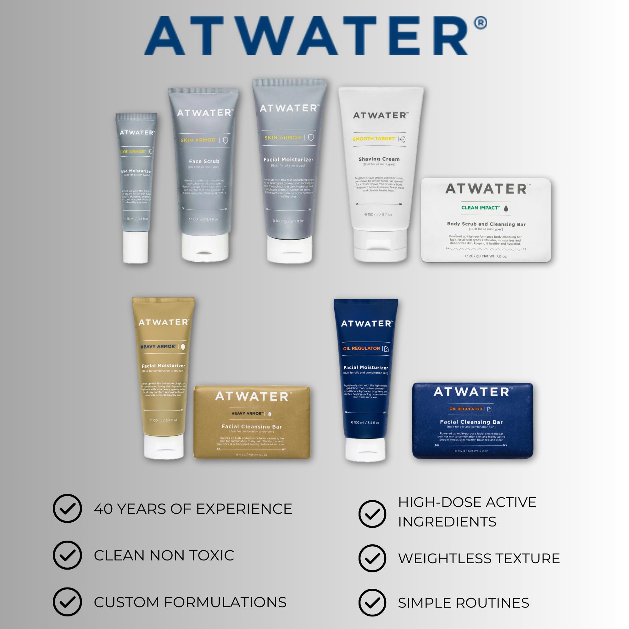 ATWATER eye cream vegan and cruelty-free branding for clean skincare.